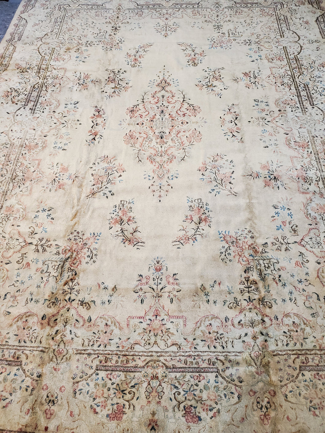 Semi Antique Kirman Rug, Kerman Rug Circa 1940s