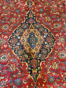 Persian Mashad Carpet, Semi Antique Rug Circa 1950s