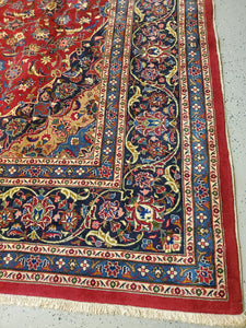 Persian Mashad Carpet, Semi Antique Rug Circa 1950s