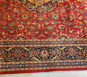 Persian Mashad Carpet, Semi Antique Rug Circa 1950s