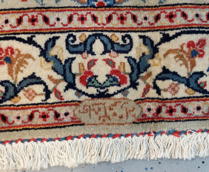 Persian Kashan Rug Circa 1950s Signed