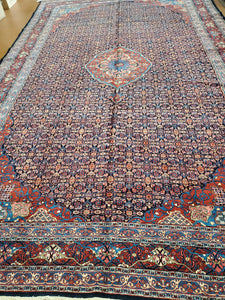 Persian Bidjar Rug, Antique Iron Bijar Rug Circa 1930s