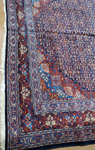 Persian Bidjar Rug, Antique Iron Bijar Rug Circa 1930s