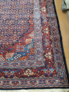 Persian Bidjar Rug, Antique Iron Bijar Rug Circa 1930s