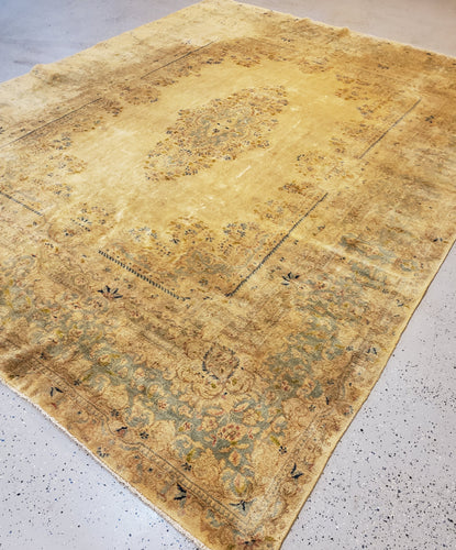 antiqued kerman Rug HandKnoted in Iran