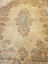 Load image into Gallery viewer, Bottom right view of wool Kirman area rug