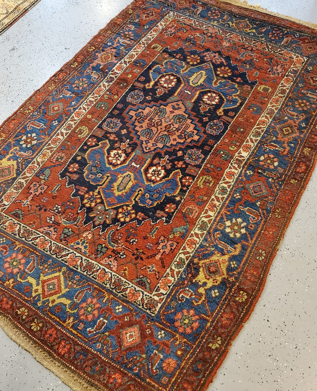 Kurdish Rug, Bidjar Rug, Circa 1890s