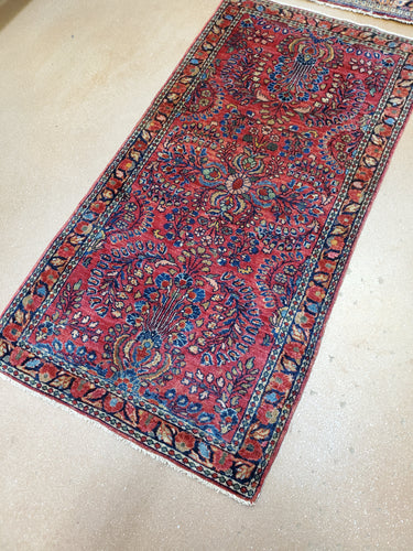 Sarouk Rug,  Circa 1920s Antique Rug Runner