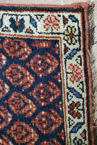 Kurdish Rug, Rug Runner Tribal Rug