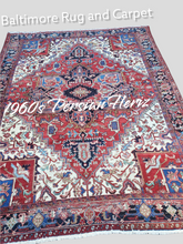 Load image into Gallery viewer, 1960s Vintage Heriz 7&#39;11&quot;X 10&#39;1&quot;