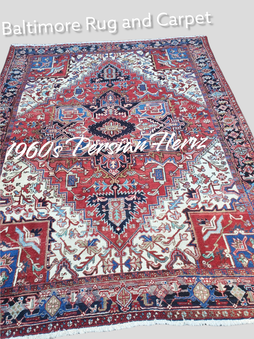 1960s Vintage Heriz 7'11