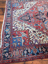 Load image into Gallery viewer, 1960s Vintage Heriz 7&#39;11&quot;X 10&#39;1&quot;