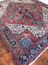 Load image into Gallery viewer, 1960s Vintage Heriz 7&#39;11&quot;X 10&#39;1&quot;